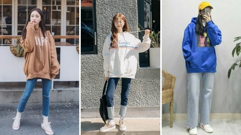 – Phối đồ nữ mùa đông với chân váy Midi và áo len thừng