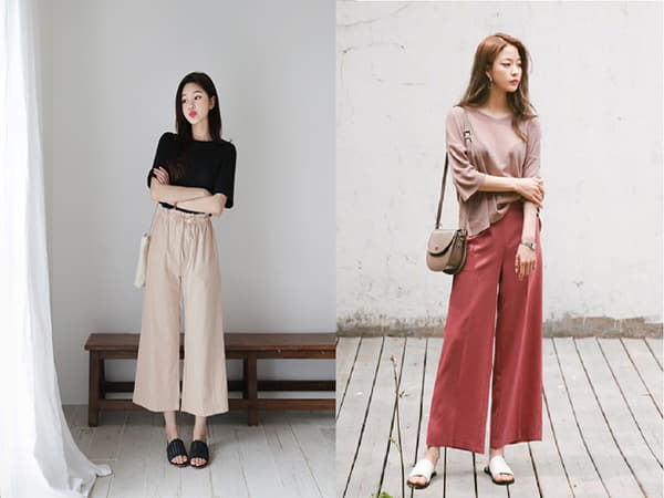 Phối quần Linen với áo thun
