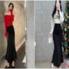 Gợi ý cách phối đồ với chân váy đuôi cá dài tôn dáng