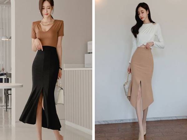 Ưu điểm của kiểu phối đồ với chân váy đuôi cá dài